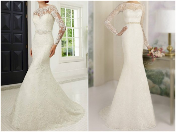 Long sleeve lace wedding dresses