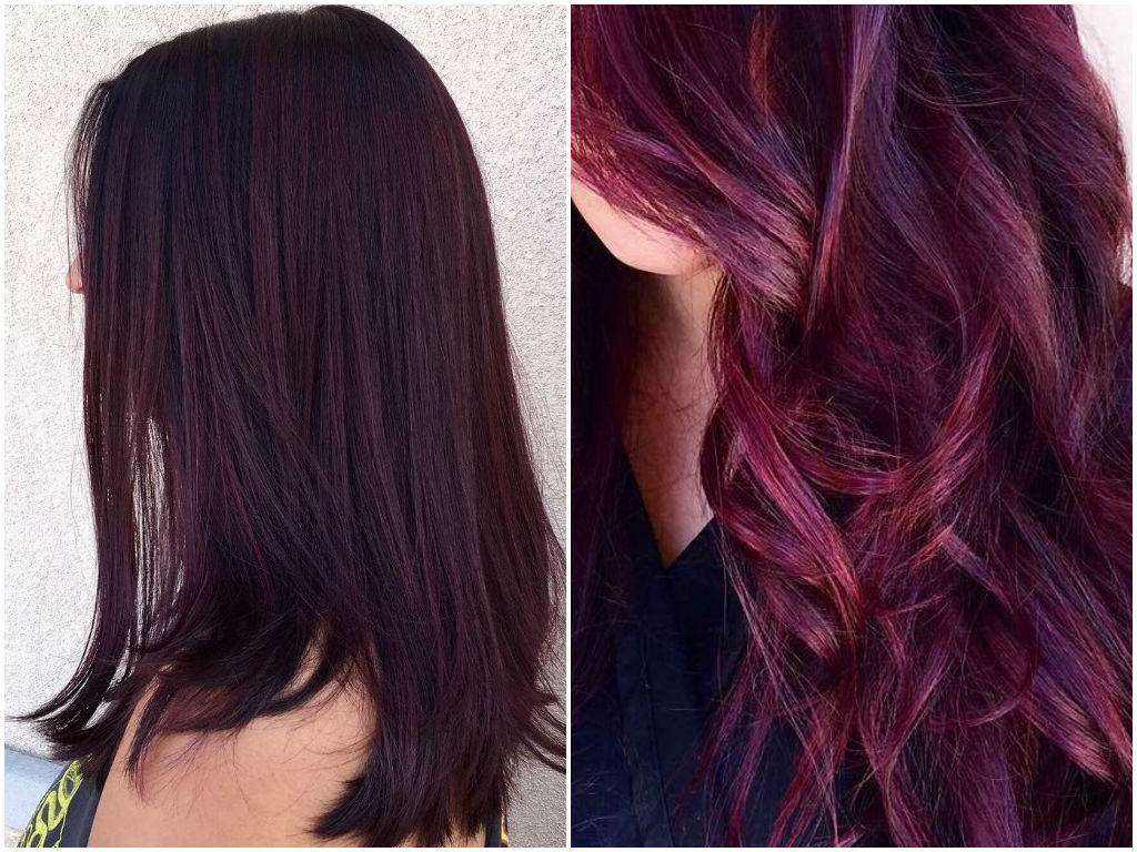 Violet Burgundy Hair Color