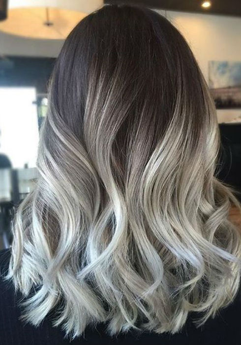 Ash  Blonde Balayage  and Silver Ombre hair  color  ideas 2021