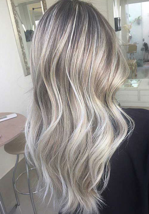 Ash Blonde Balayage And Silver Ombre Hair Color Ideas 2017