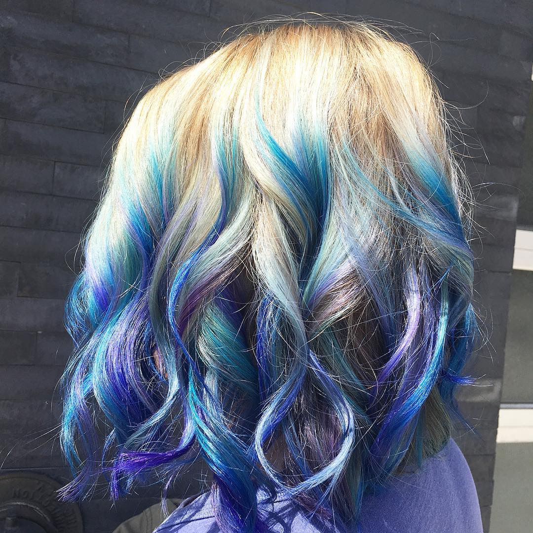 Blue Ombre Hair Color Light and Dark Shades 2021