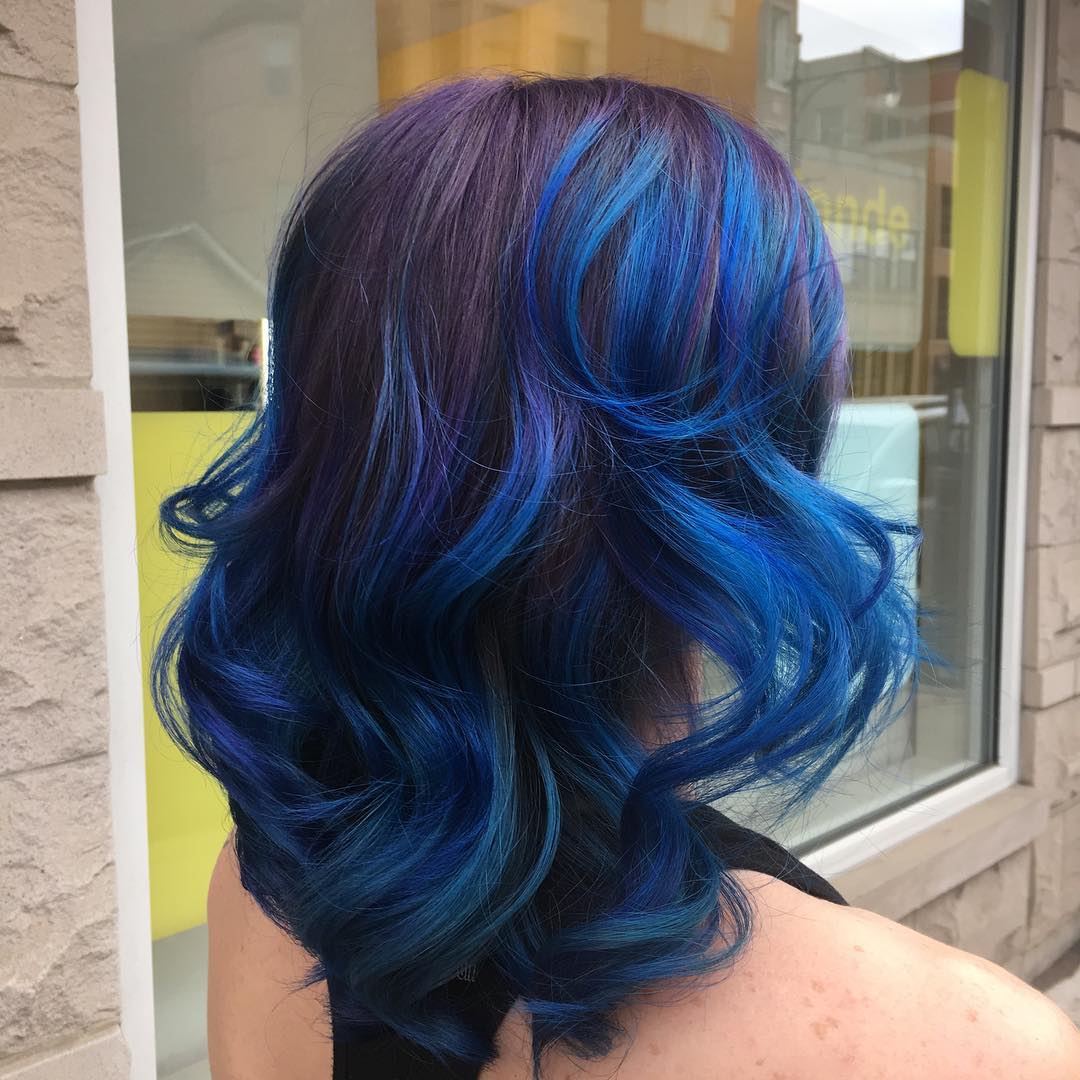 Blue Ombre Hair Color Light and Dark Shades 2017