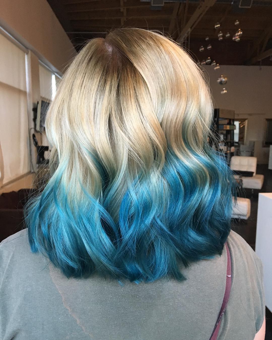 Blue Ombre Hair Color Light and Dark Shades 2017