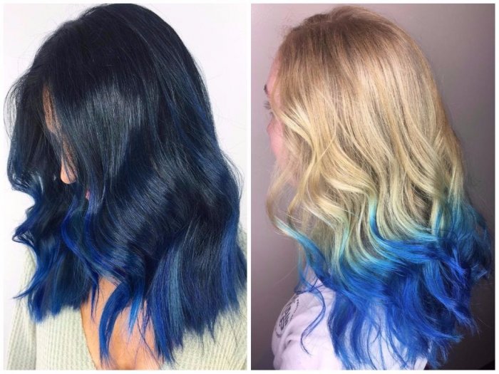Blue Ombre Hair Color